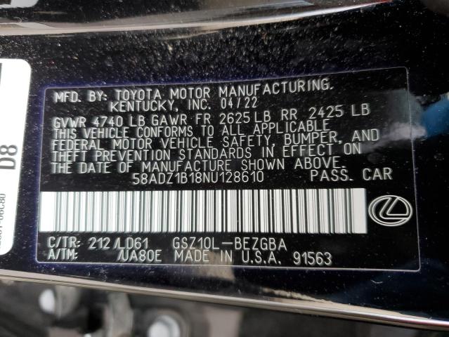 58ADZ1B18NU128610 Lexus ES350 ES 350 BAS 12