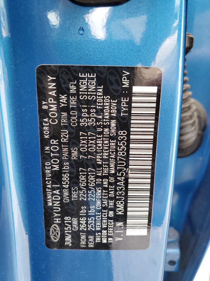 KM8J33A45JU785538 2018 Hyundai Tucson Sel