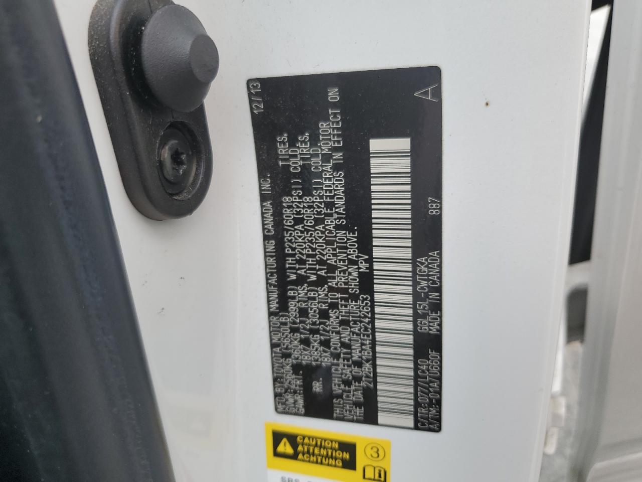 2T2BK1BA4EC242653 2014 Lexus Rx 350 Base