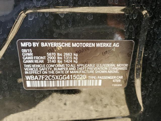 VIN WBA7F2C5XGG415020 2016 BMW 7 Series, 750 XI no.12