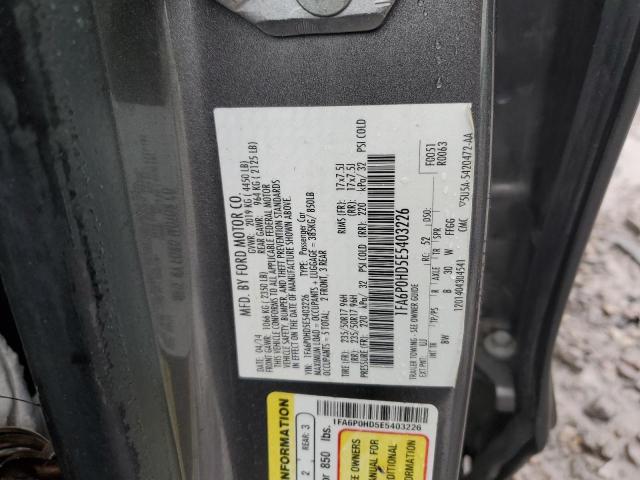 VIN 1FA6P0HD5E5403226 2014 Ford Fusion, SE no.12