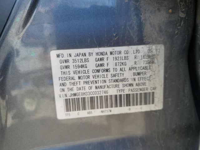 2012 Honda Fit VIN: JHMGE8H33CC032746 Lot: 50766244