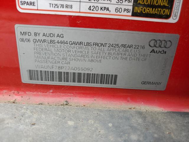 WAUNF78P77A055092 | 2007 Audi a3 2.0 premium