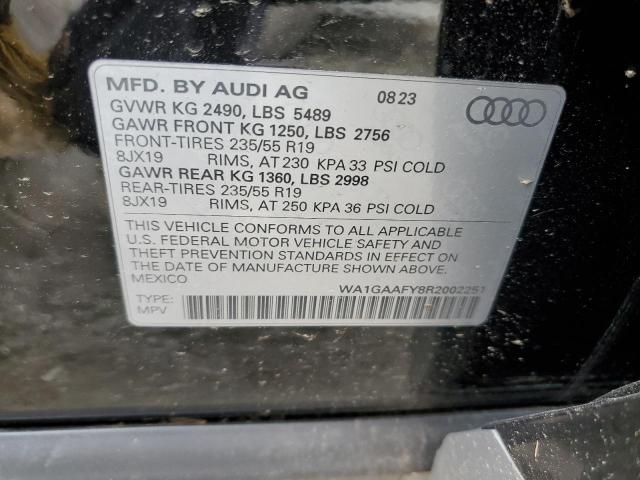 2024 Audi Q5 Premium 45 VIN: WA1GAAFY8R2002251 Lot: 51289724