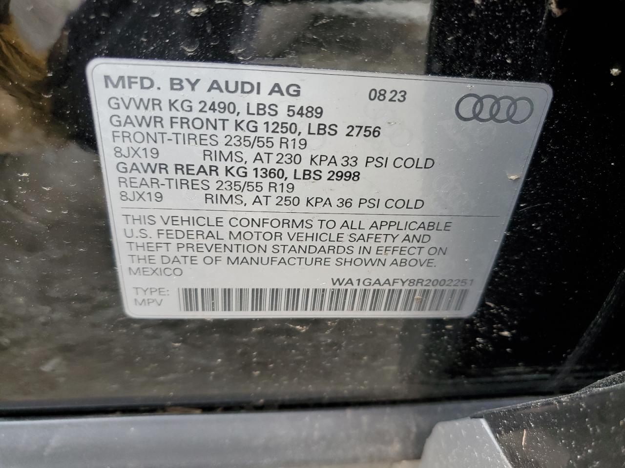 WA1GAAFY8R2002251 2024 Audi Q5 Premium 45