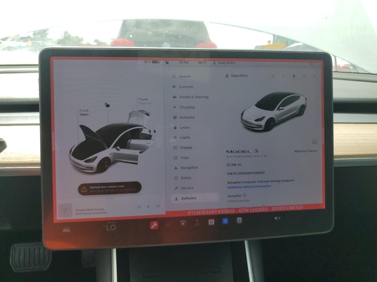 5YJ3E1EA0KF430833 2019 Tesla Model 3