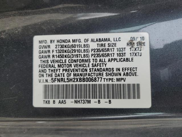 2011 Honda Odyssey Lx VIN: 5FNRL5H2XBB006877 Lot: 50638784