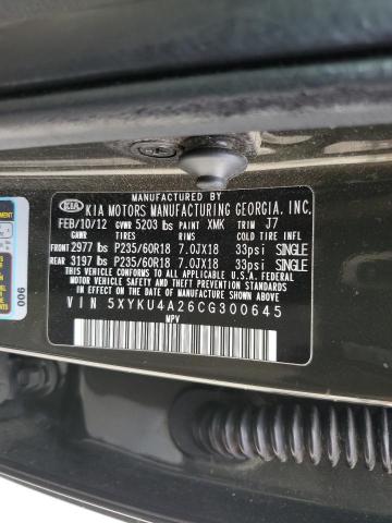 2012 Kia Sorento Ex VIN: 5XYKU4A26CG300645 Lot: 50946814