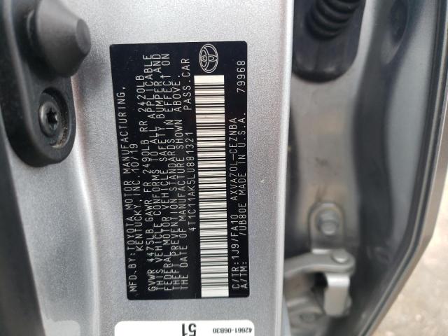 2020 TOYOTA CAMRY LE - 4T1C11AK5LU881321