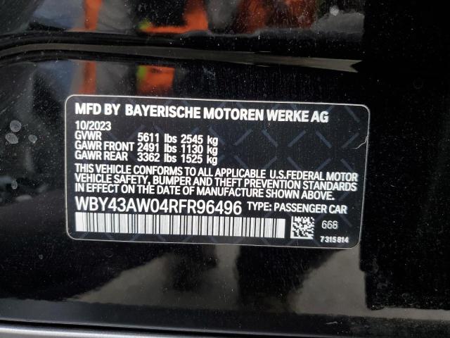 2024 BMW I4 EDRIVE WBY43AW04RFR96496