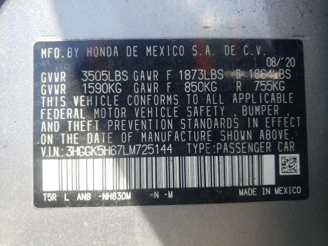 2020 HONDA FIT SPORT - 3HGGK5H67LM725144