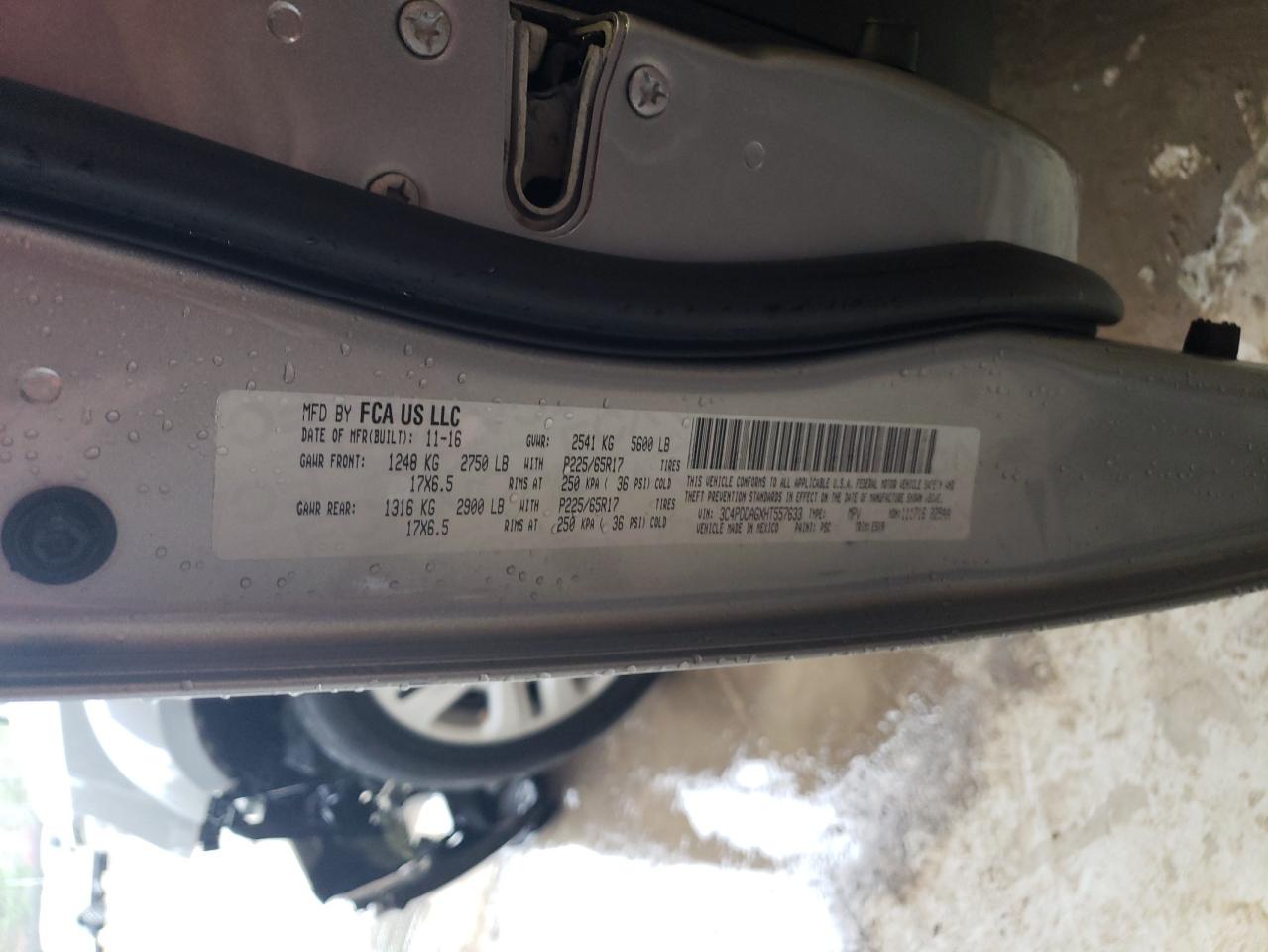 3C4PDDAGXHT557633 2017 Dodge Journey Se