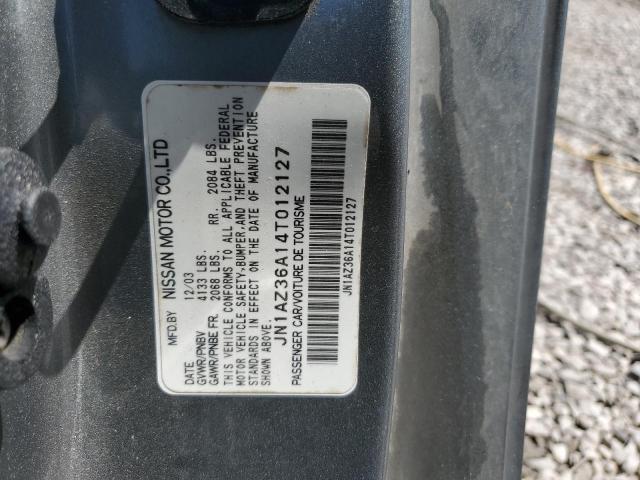 2004 Nissan 350Z Roadster VIN: JN1AZ36A14T012127 Lot: 50812634