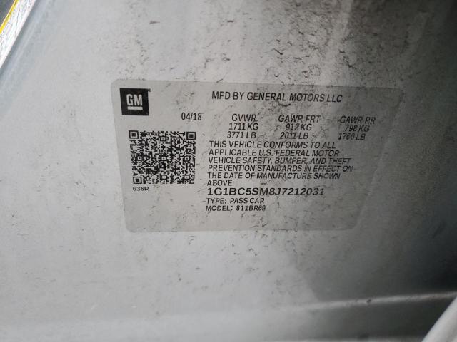 2018 CHEVROLET CRUZE LS - 1G1BC5SM8J7212031