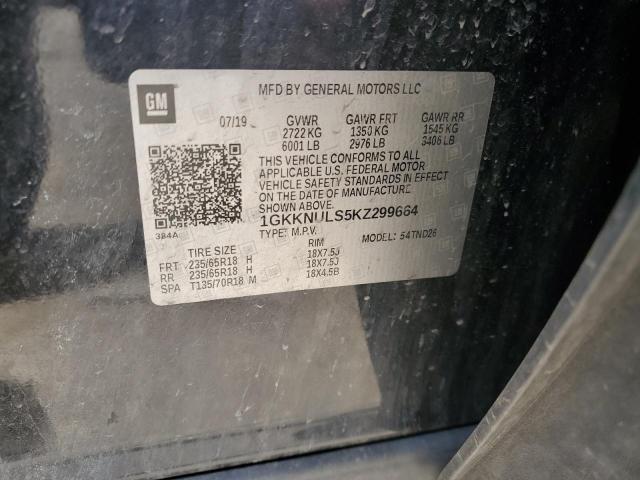 2019 GMC Acadia Slt-1 VIN: 1GKKNULS5KZ299664 Lot: 51869914