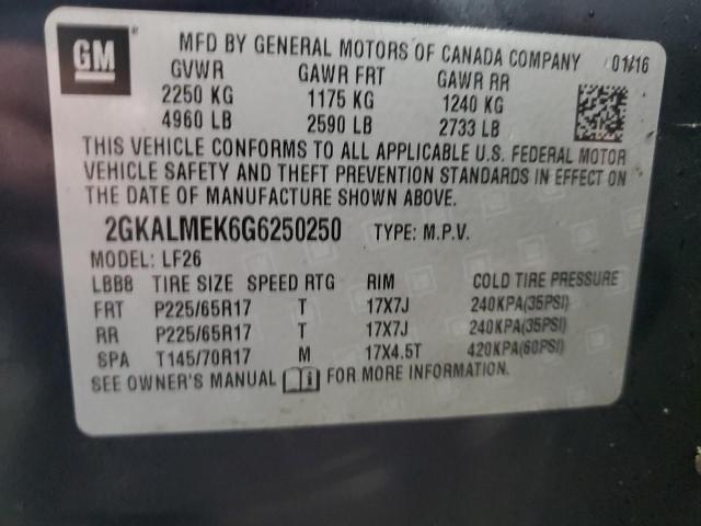 VIN 2GKALMEK6G6250250 2016 GMC TERRAIN no.13