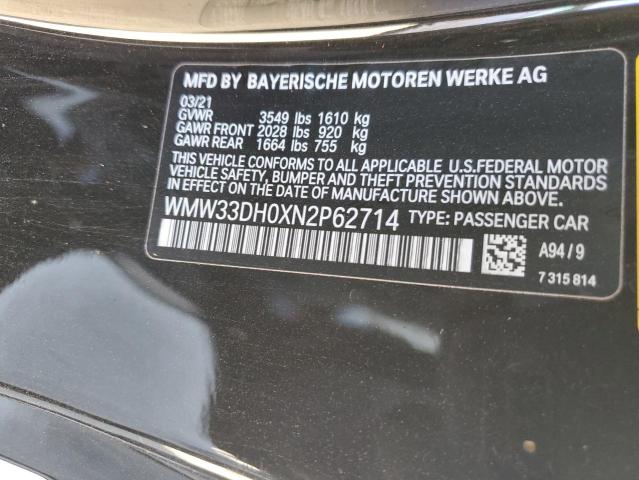 2022 Mini Cooper VIN: WMW33DH0XN2P62714 Lot: 49358114