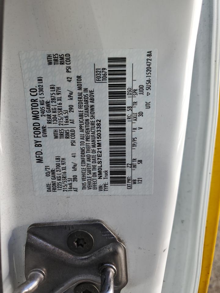 NM0LS7E21M1503382 2021 Ford Transit Connect Xl