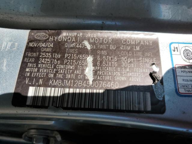 2005 Hyundai Tucson Gl VIN: KM8JM12B45U076460 Lot: 42200454