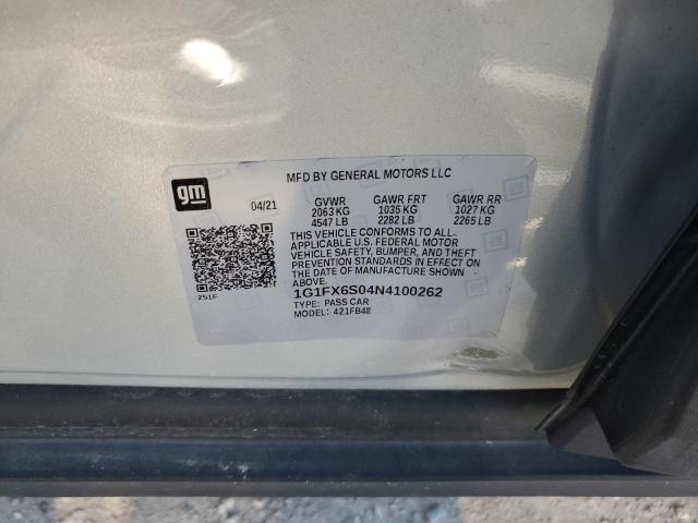 1G1FX6S04N4100262 Chevrolet Bolt EV 2L 12