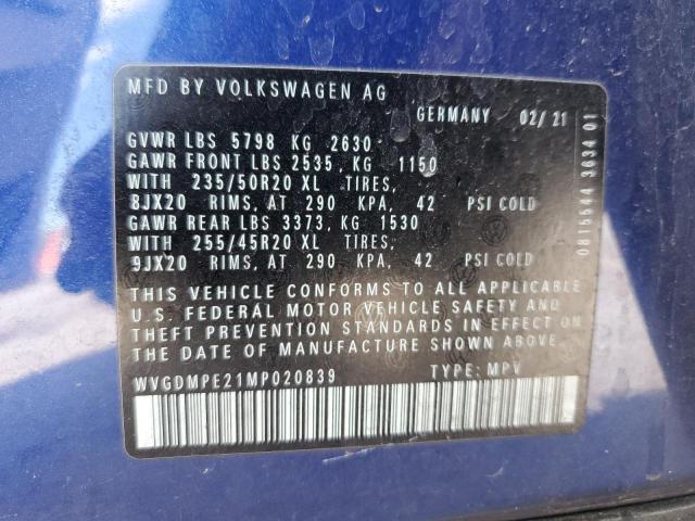 2021 VOLKSWAGEN ID.4 FIRST WVGDMPE21MP020839