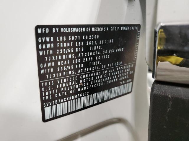 2019 VOLKSWAGEN TIGUAN SE - 3VV2B7AXXKM036612