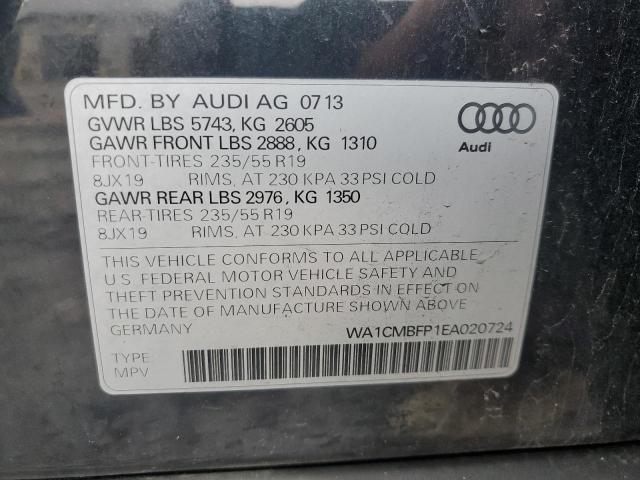 VIN WA1CMBFP1EA020724 2014 Audi Q5, Tdi Premium Plus no.12