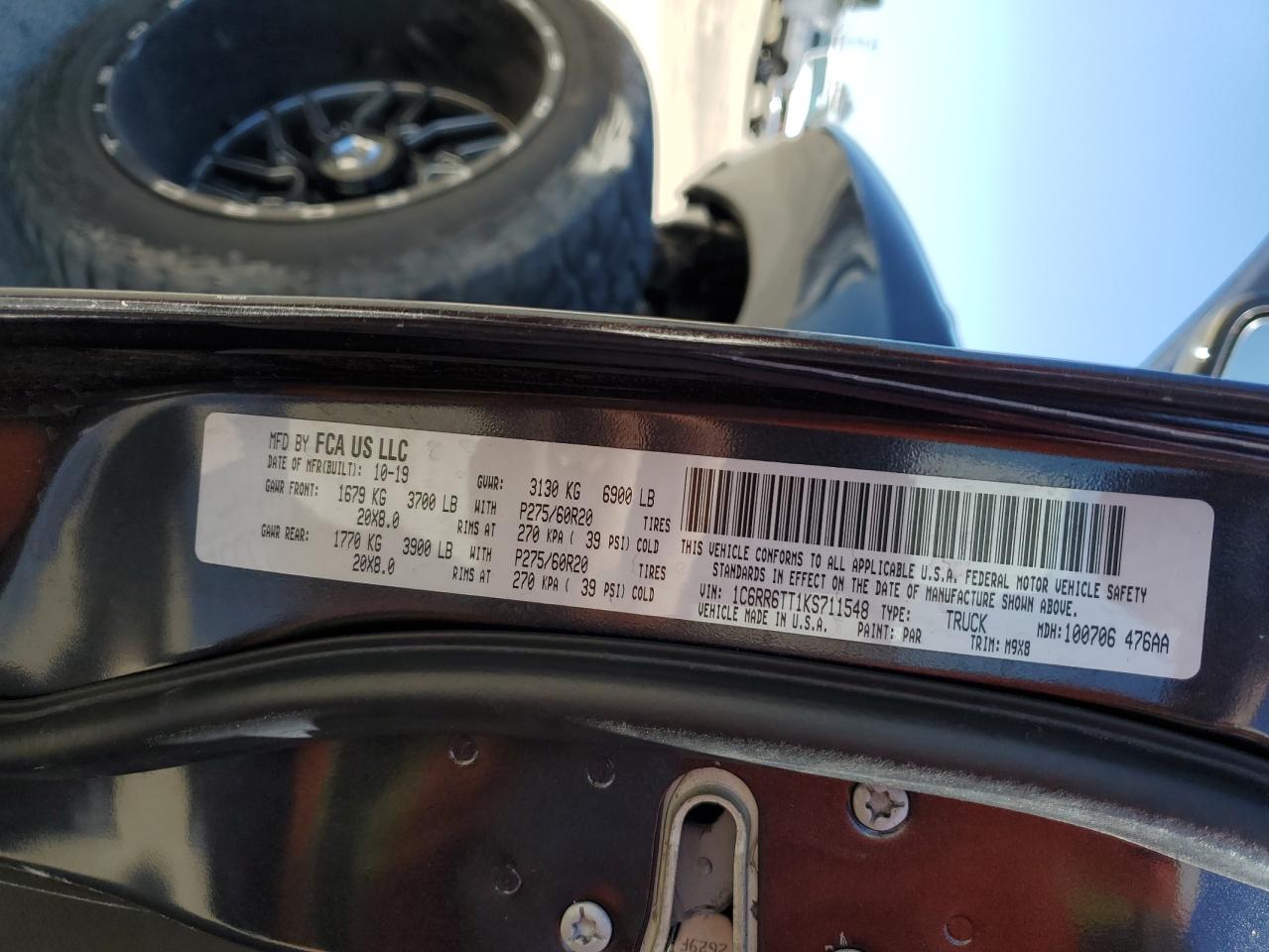 1C6RR6TT1KS711548 2019 Ram 1500 Classic Slt