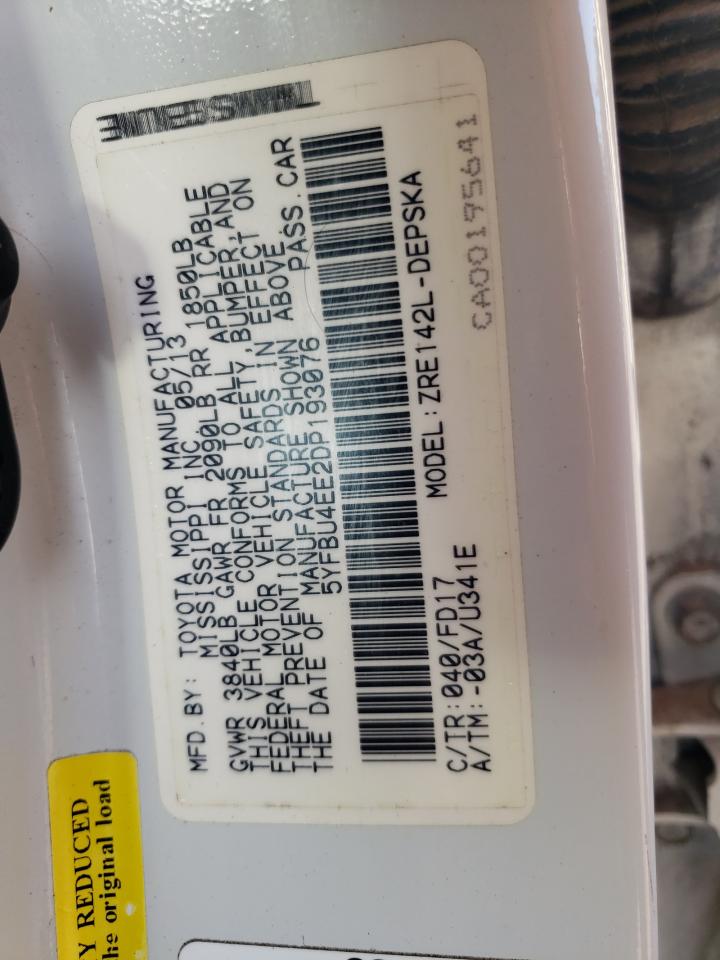 5YFBU4EE2DP193076 2013 Toyota Corolla Base