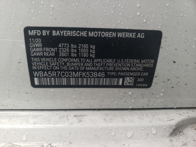 WBA5R7C03MFK53846 BMW 3 Series 330XI 12