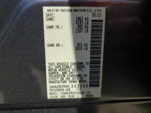 2015 Nissan Leaf S VIN: 1N4AZ0CPXFC333533 Lot: 51198924