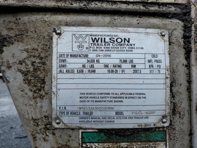 2017 Wilson Silverstar VIN: 1W16532A5H5551886 Lot: 50834894