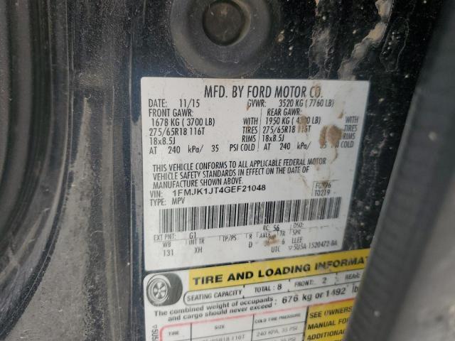 2016 Ford Expedition El Xlt VIN: 1FMJK1JT4GEF21048 Lot: 49822494