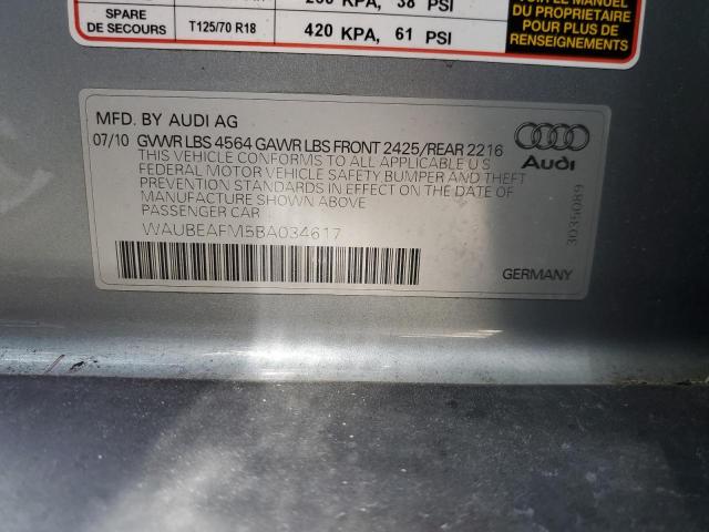 2011 Audi A3 Premium VIN: WAUBEAFM5BA034617 Lot: 51071544