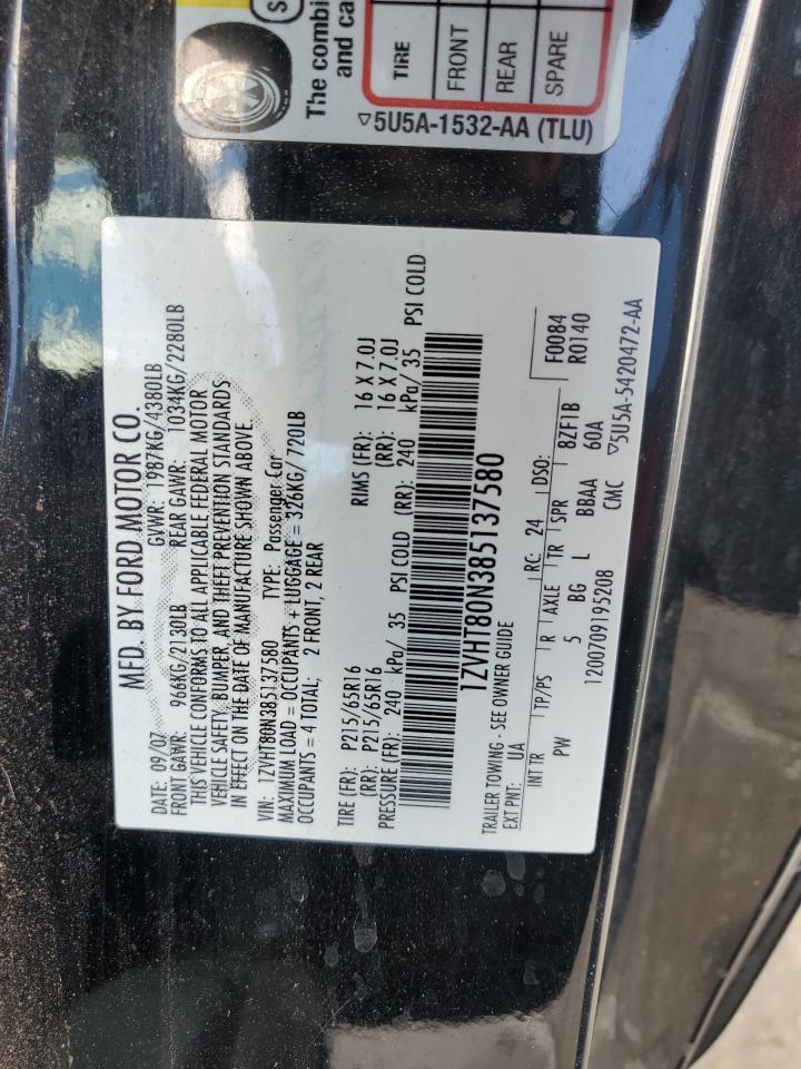 1ZVHT80N385137580 2008 Ford Mustang