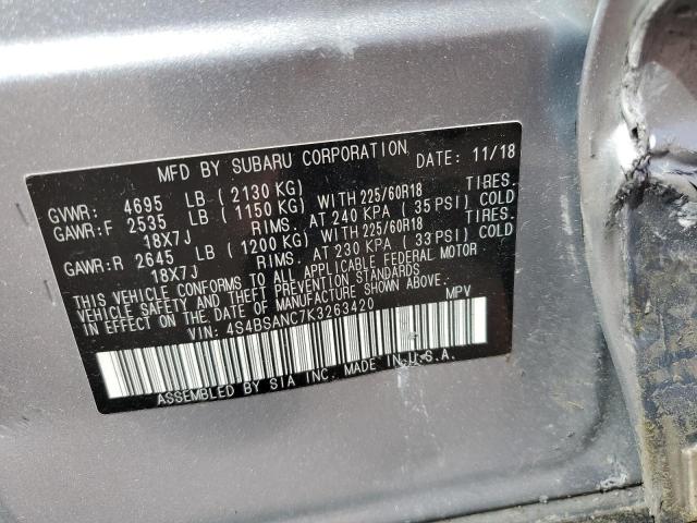 2019 SUBARU OUTBACK 2. - 4S4BSANC7K3263420