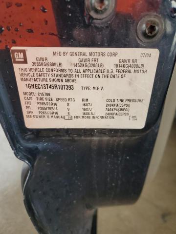 2005 Chevrolet Tahoe C1500 VIN: 1GNEC13T45R107393 Lot: 50406454