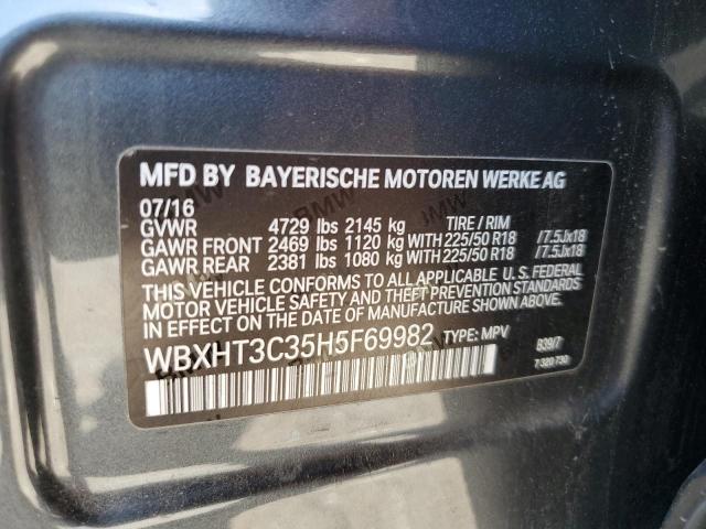 VIN WBXHT3C35H5F69982 2017 BMW X1, Xdrive28I no.14