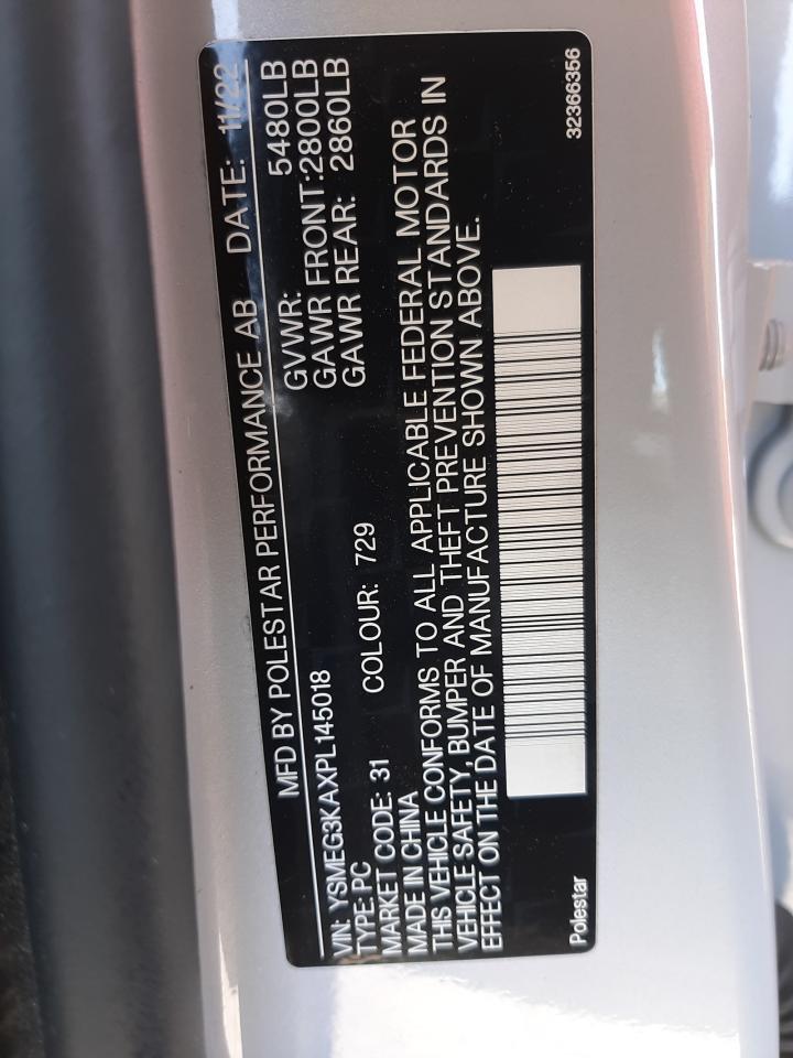 YSMEG3KAXPL145018 2023 Polestar 2