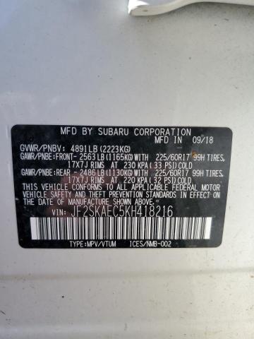 2019 SUBARU FORESTER P - JF2SKAEC5KH418216