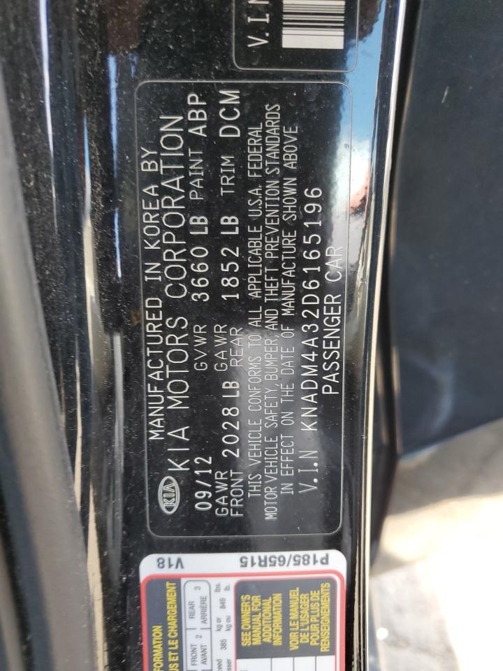 2013 Kia Rio Lx vin: KNADM4A32D6165196