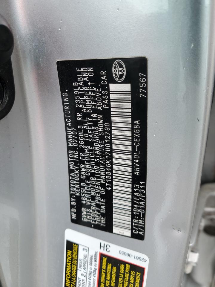 4T1BB46K17U012790 2007 Toyota Camry Hybrid