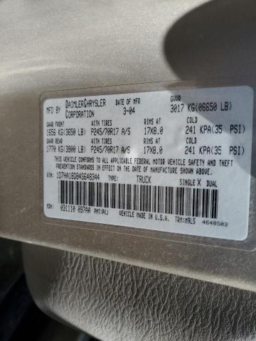 2004 Dodge Ram 1500 St VIN: 1D7HA18D84S648344 Lot: 50564314