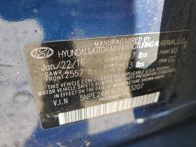 2016 Hyundai Sonata Se VIN: 5NPE24AF6GH383207 Lot: 51112394