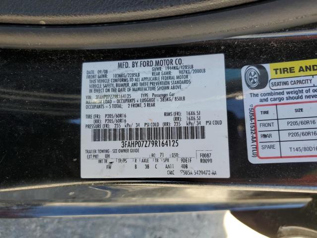 2009 Ford Fusion Se VIN: 3FAHP07Z79R164125 Lot: 49935264