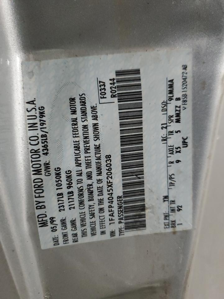 1FAFP4045XF206038 1999 Ford Mustang
