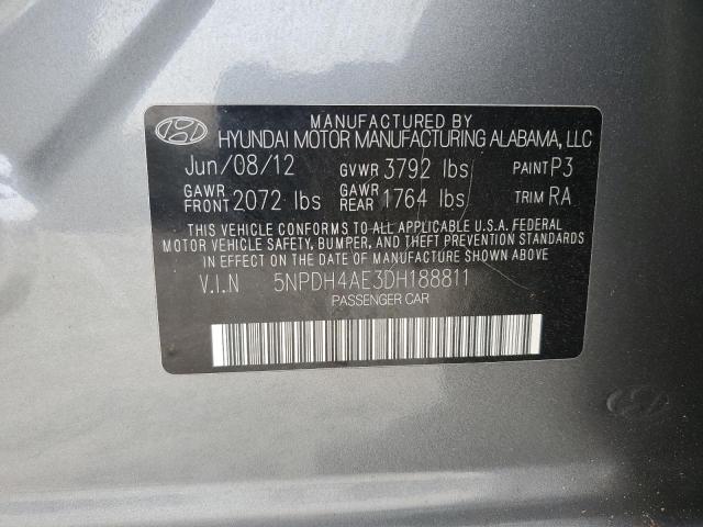 2013 Hyundai Elantra Gls VIN: 5NPDH4AE3DH188811 Lot: 51351334