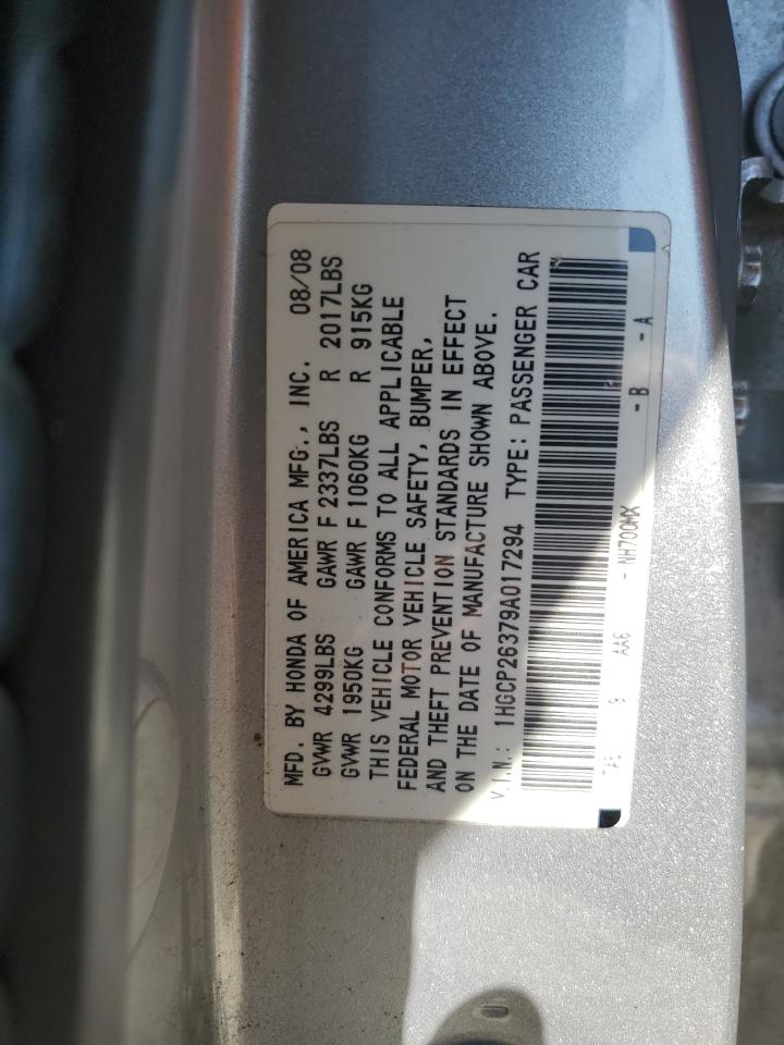 1HGCP26379A017294 2009 Honda Accord Lx