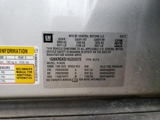 2017 CHEVROLET TRAVERSE L - 1GNKRGKD1HJ303678