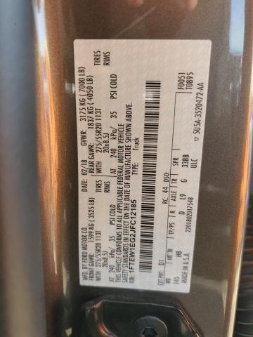 2018 Ford F150 Supercrew VIN: 1FTEW1EG2JFC12185 Lot: 51938474